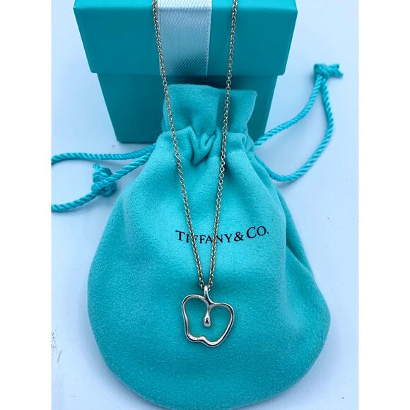 Authentic Tiffany & Co. Elsa Peretti Apple Necklace β Sterling Silver β 16" - Picture 3 of 7